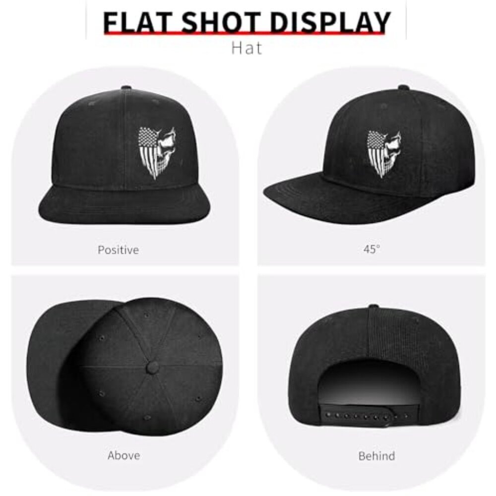 Snapback Baseball Cap Flat Bill Adjustable Hip Ho… - image 6